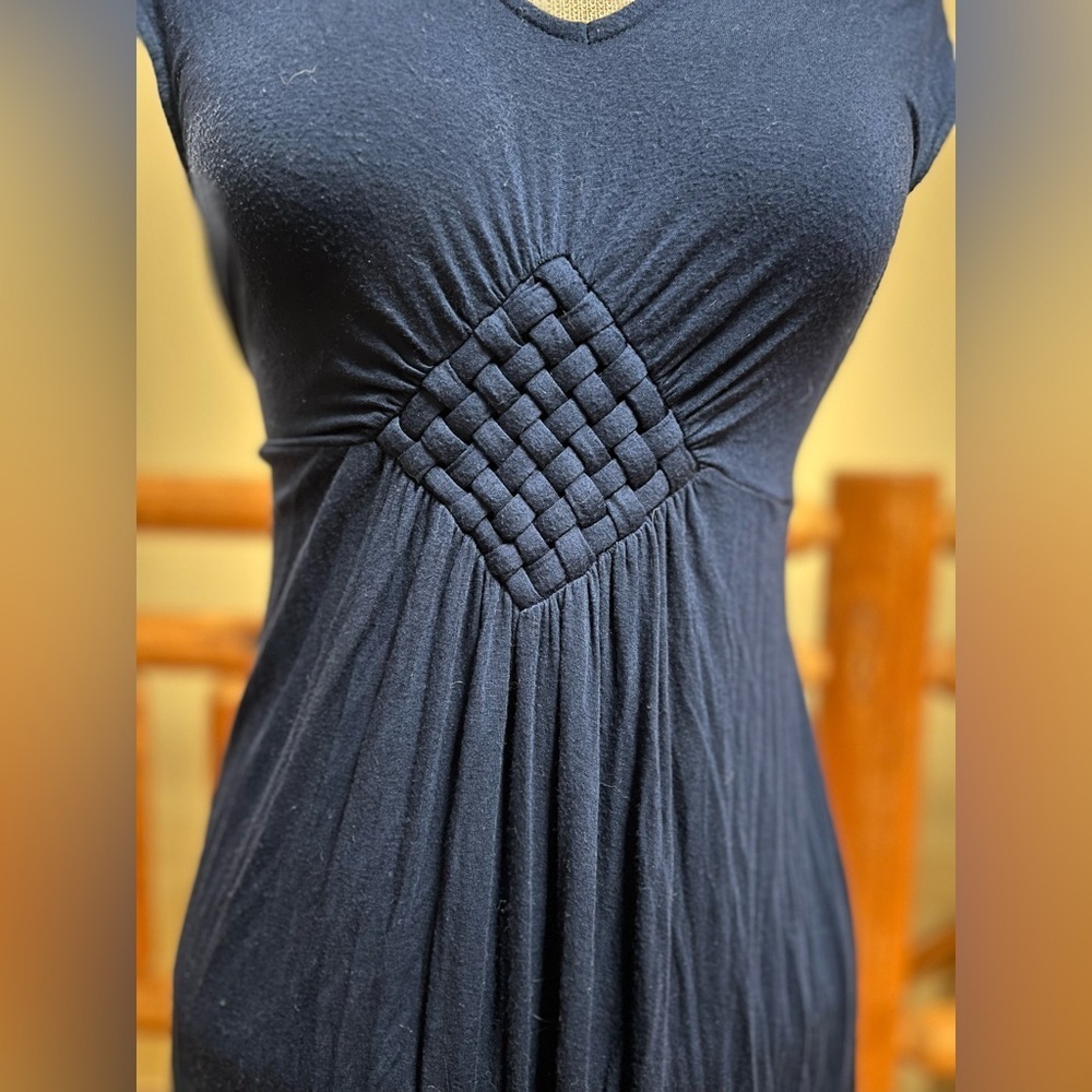 🌙 Liz Lange Maternity Navy Braided Maxi Dress (XS) - Picture 5 of 6